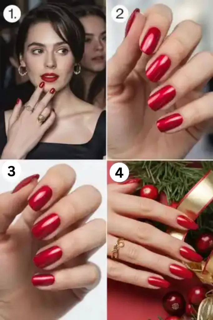 Red Chrome Christmas Nails: The Ultimate Guide to Holiday Glam 2 Red Chrome Christmas Nails