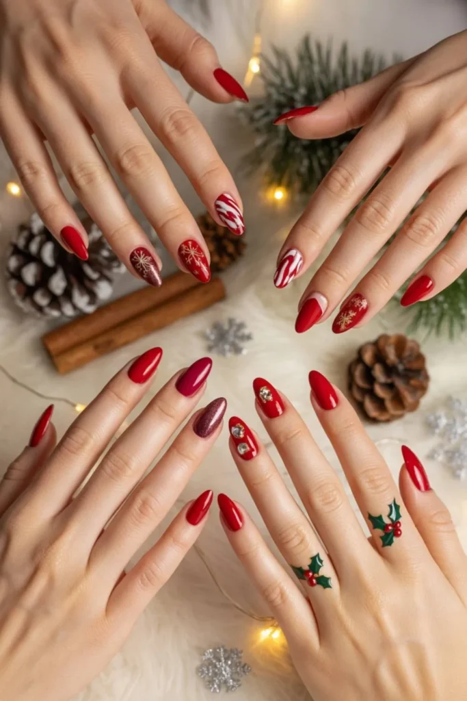 Red Winter Nails: 2025 Guide to Stunning Burgundy & Cherry Manicures 5 Red Winter Nails