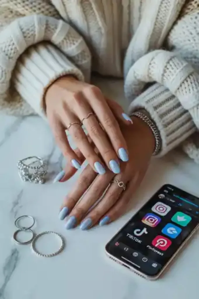 Light Blue Winter Nails: The Ultimate Guide to Icy Winter Manicures 2 Light Blue Winter Nails