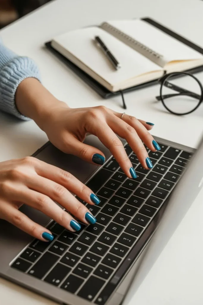 Blue January Nails: Fresh Winter Manicure Ideas for 2026 5 Blue January Nails