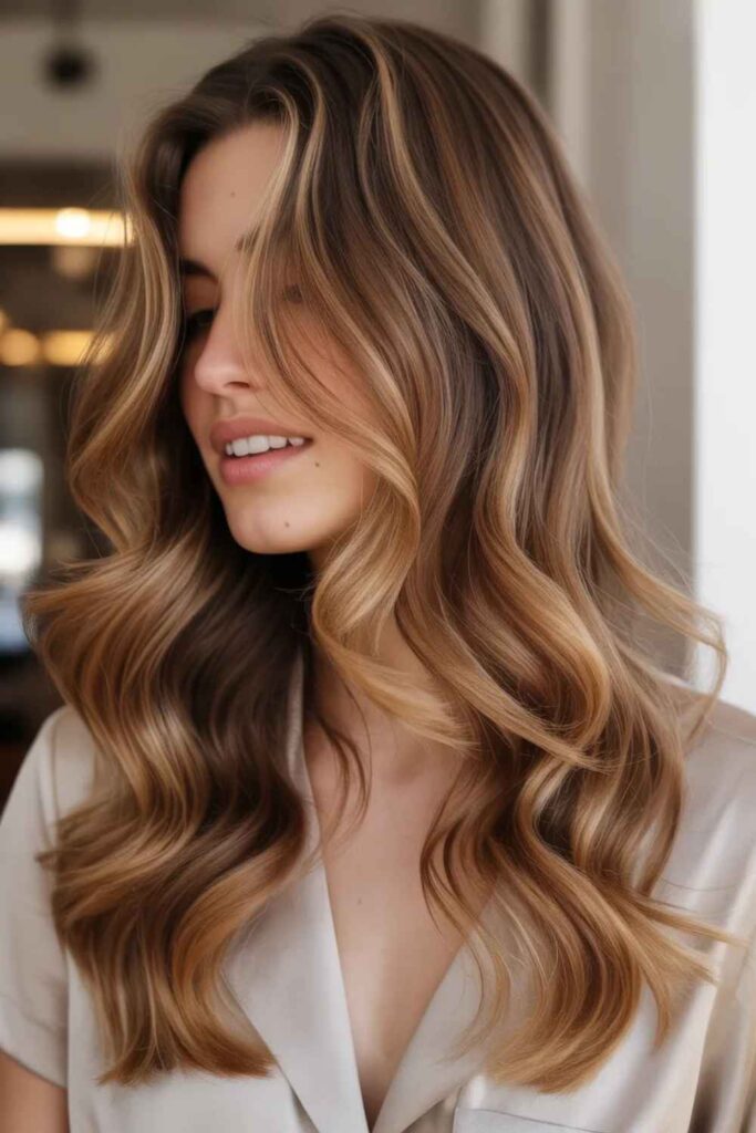27 Hair Color Trends for 2026 That Will Define Every Style 16 Caramel Swirl Highlights Soft Movements