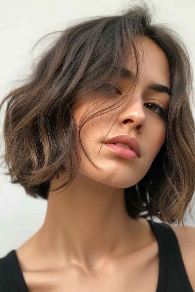27 Summer 2024 Hair Trends That Will Define Warm Weather Style 10 Choppy Lob With Tousled Ends Modern Casual Cool