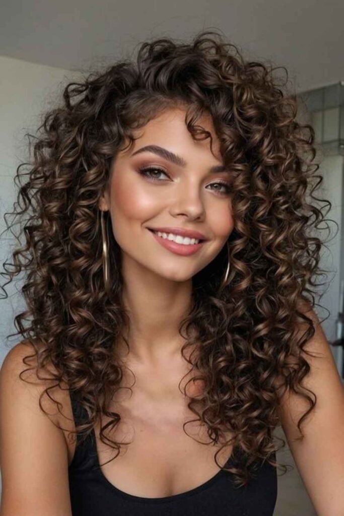 Caramel Balayage Highlights Ideas for Effortless Warmth and Dimension 15 Curly Hair