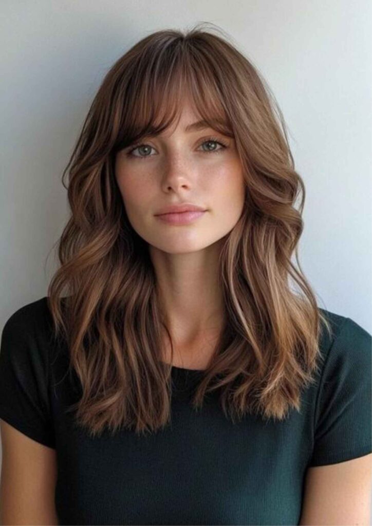 37 Medium Length Wavy Hairstyle Ideas That Look Effortless in 2026 4 Curtain Bangs With Medium Length Wavy Hair When Do They Work Best?