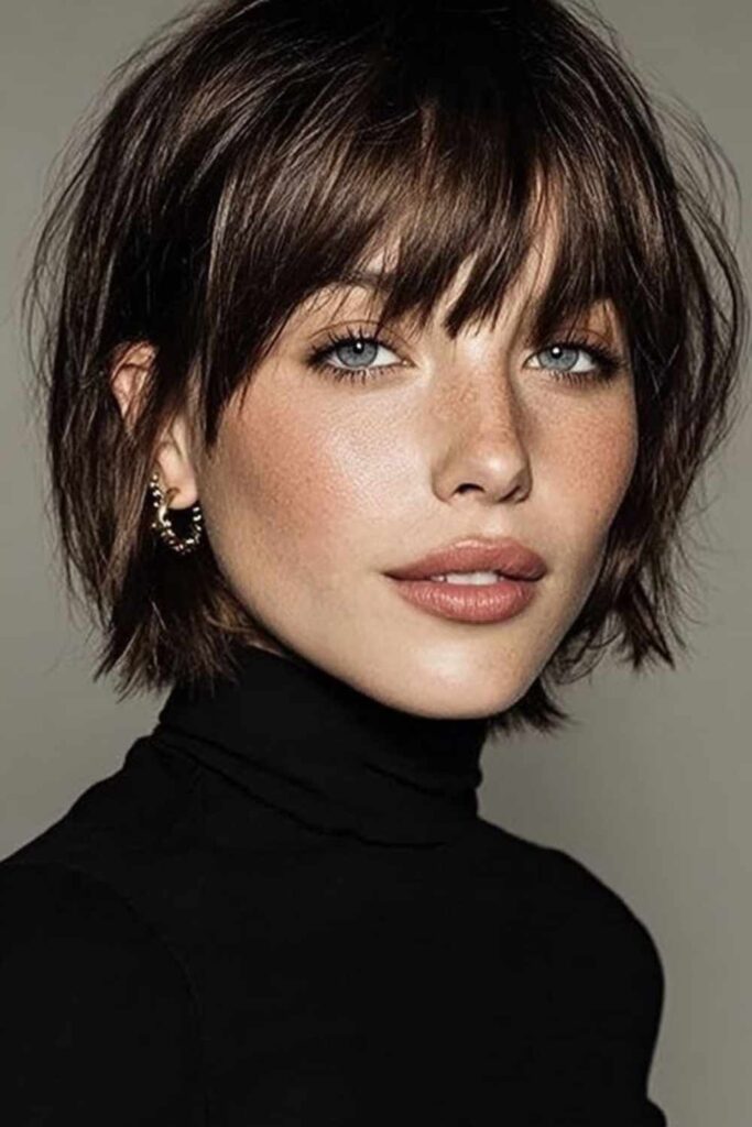 27 Ear Length Hair Ideas That Look Chic, Modern, and Effortless in 2026 12 Ear length hair ideas with micro bangs