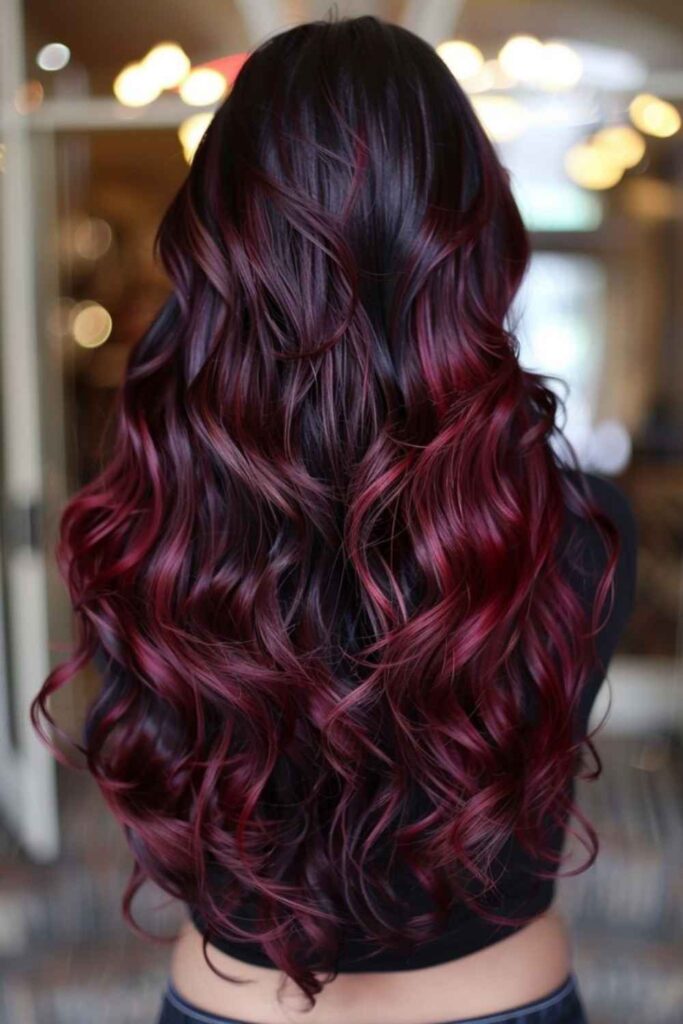 10 Burgundy Hair Ideas That Actually Work in Real Life 9 Long burgundy hair ideas