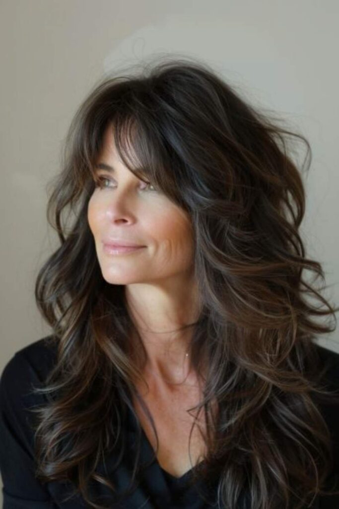 48 Long Hairstyles for Women Over 40 That Look Youthful, Polished, and Effortlessly Modern (2026 Guide) 4 Long Hairstyles for Women Over 40 With a Deep Side Part