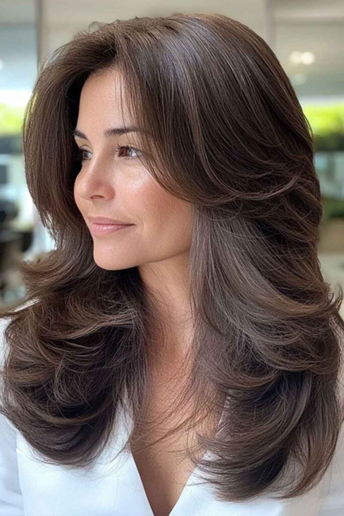 48 Long Hairstyles for Women Over 40 That Look Youthful, Polished, and Effortlessly Modern (2026 Guide) 13 Long Hairstyles for Women Over 40 With Soft Layered Ends