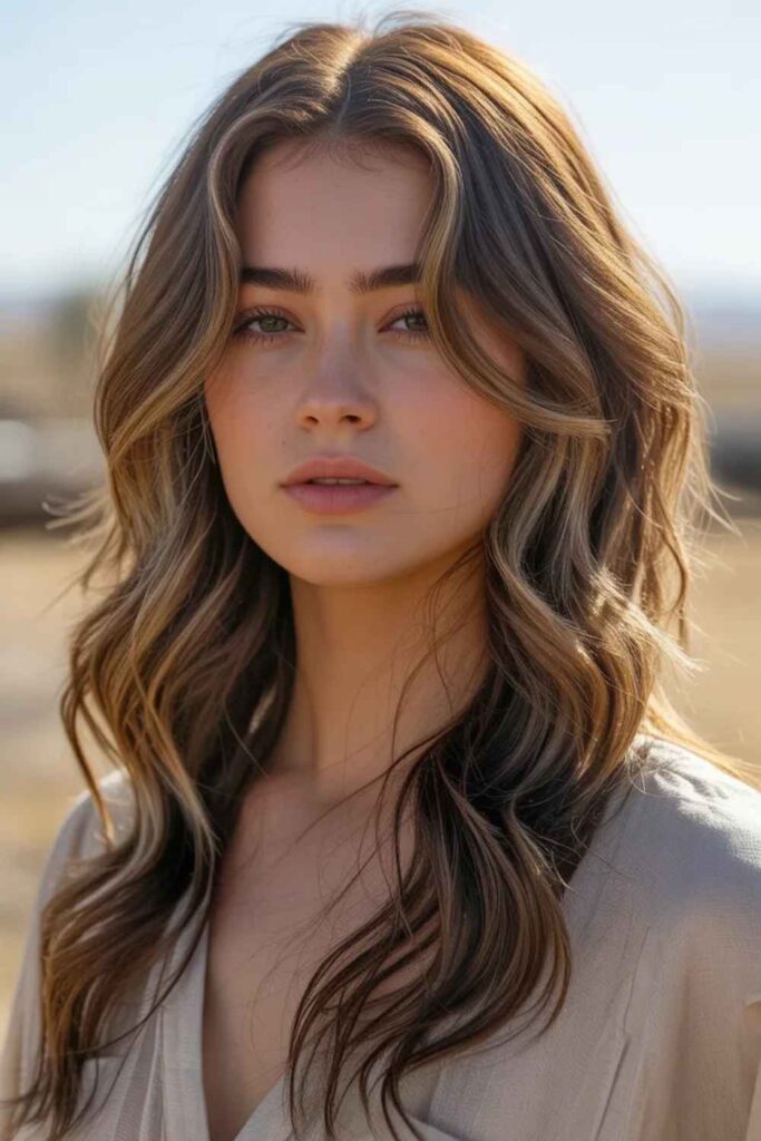 27 Cowgirl Hairstyle Ideas That Feel Modern, Effortless, and 2026-Ready 4 Loose waves with center part