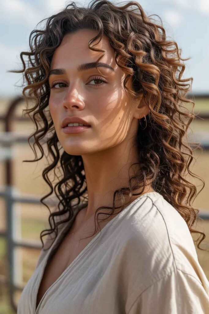 27 Cowgirl Hairstyle Ideas That Feel Modern, Effortless, and 2026-Ready 10 Natural curls worn loose