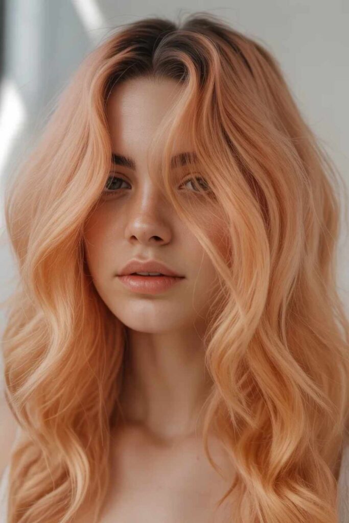 27 Summer 2024 Hair Trends That Will Define Warm Weather Style 6 Peach Haze Tones Soft Color With Warm Vibes