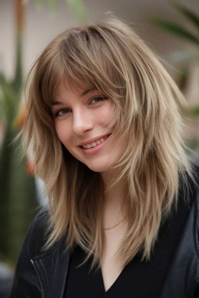 27 Effortlessly Chic Hairstyles for Women Over 60 With Thick Hair in 2026 4 Shag Cut With Wispy Fringe Playful, Youthful Texture