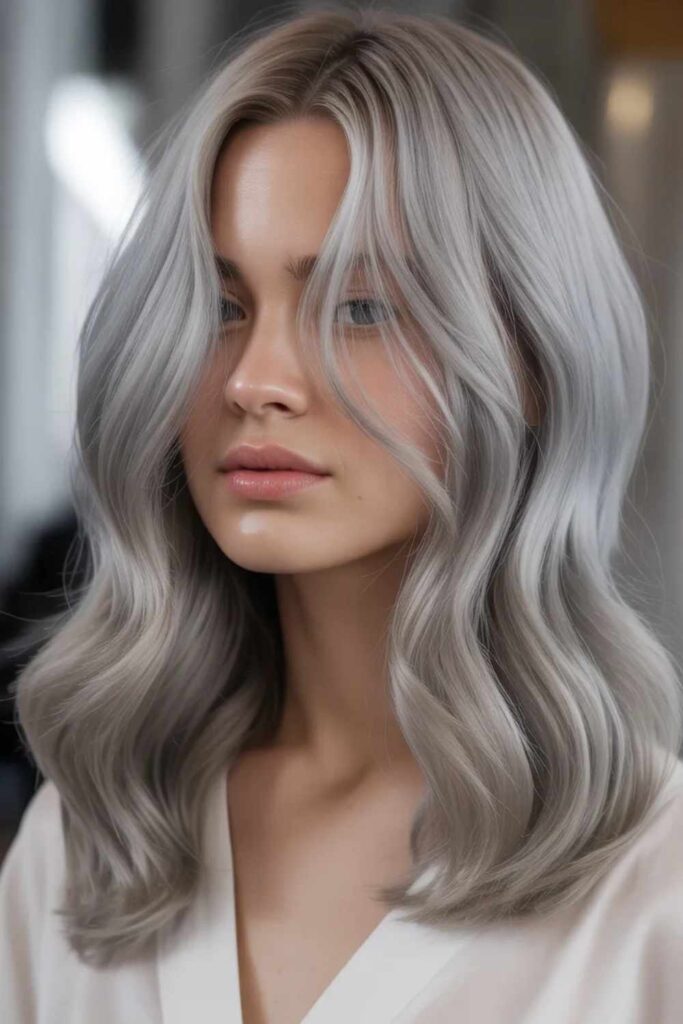 27 Hair Color Trends for 2026 That Will Define Every Style 4 Silver Pearl Mist Subtle Cool Elegance