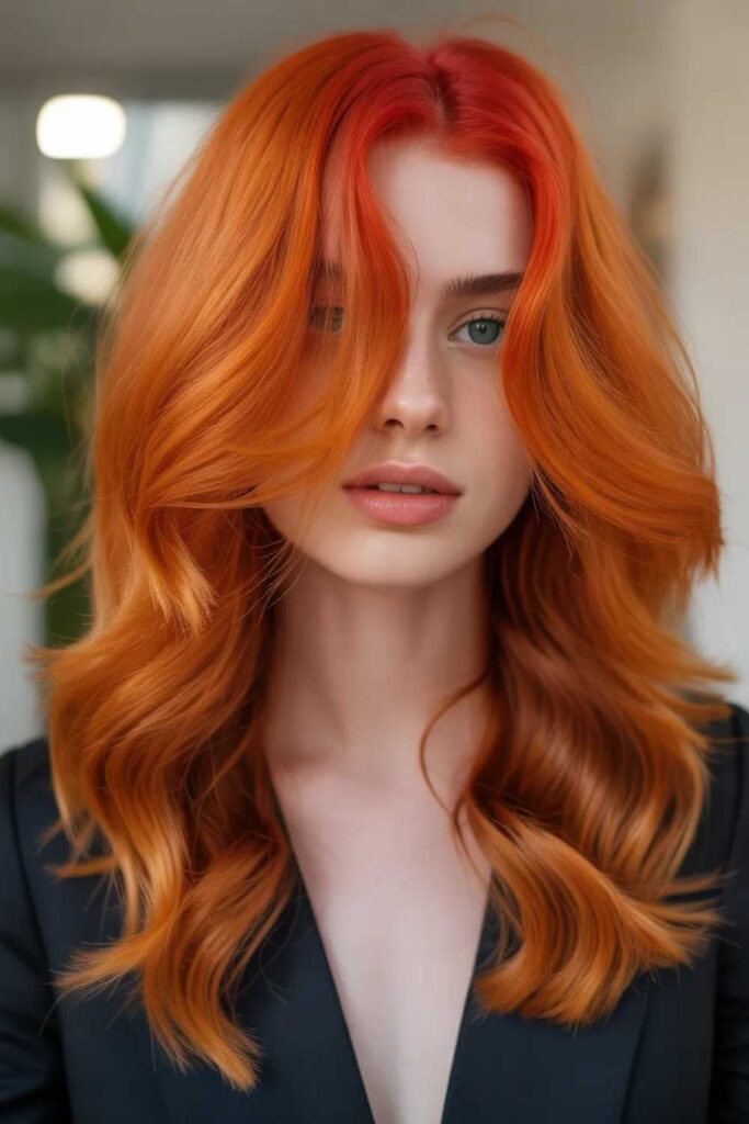 27 Hair Color Trends for 2026 That Will Define Every Style 22 Sunset Aura Reds Warmth With Movement