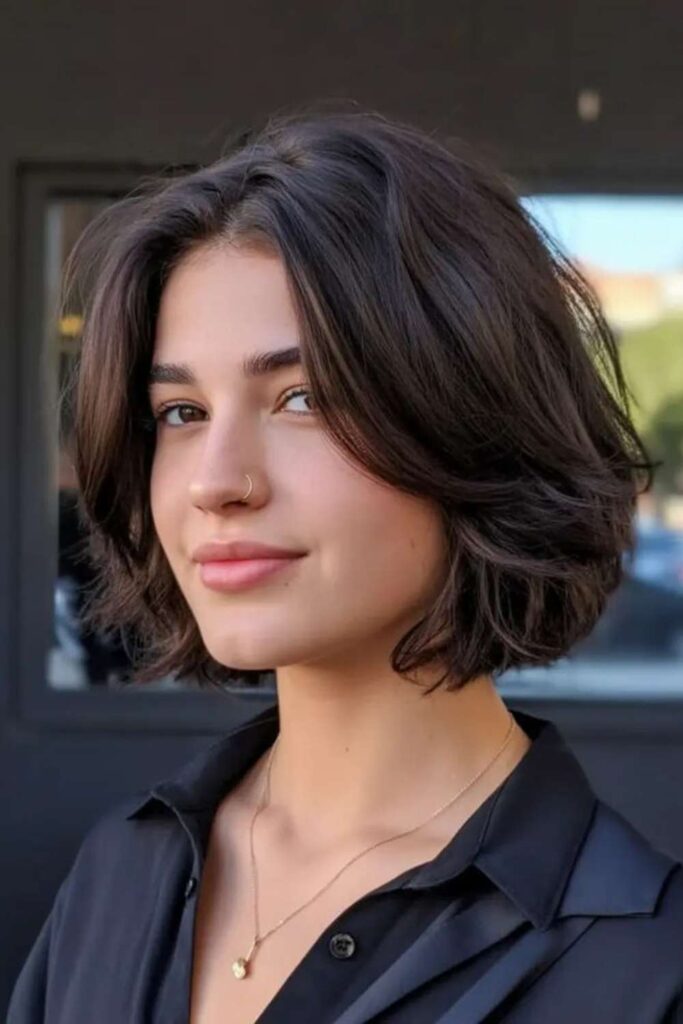 27 Ear Length Hair Ideas That Look Chic, Modern, and Effortless in 2026 13 Tucked-behind-the-ear minimalist cut