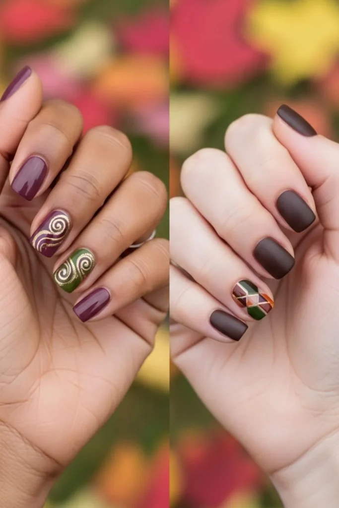 64 Autumn Nail Ideas That Are Perfect for Cozy Fall Vibes 12 Autumn Nail Ideas