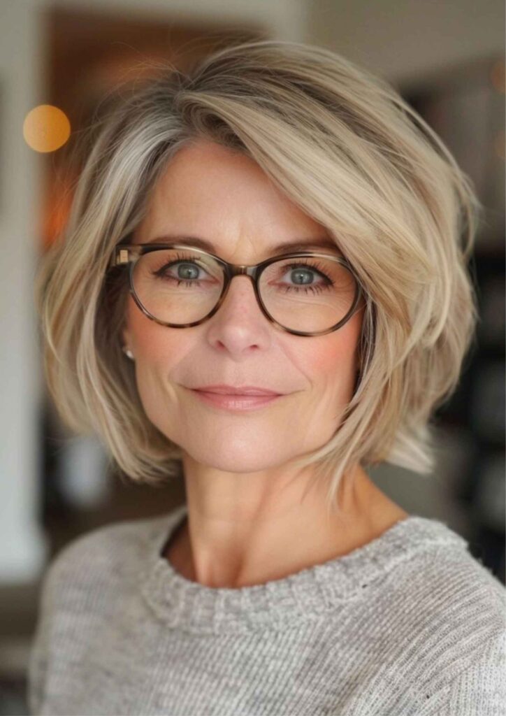 Hairstyles for Women Over 40 with Glasses Modern, Chic & Confidence Boosting Ideas 3 Best Styles & Ideas for Women Over 40 with Glasses