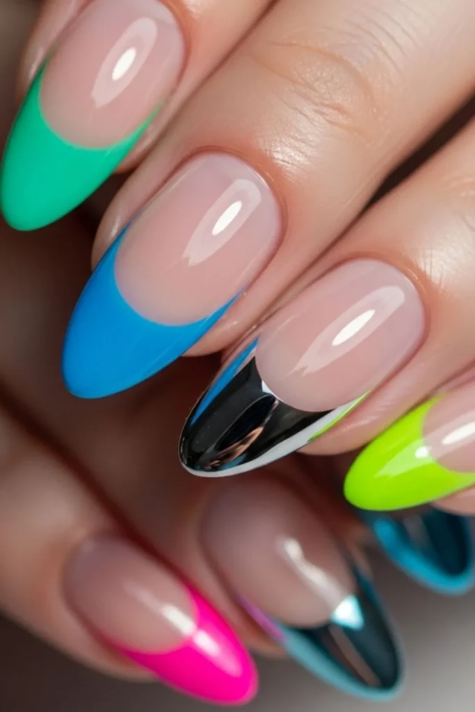 51 Colorful French Nails to Try in 2026 3 Colorful French Nails