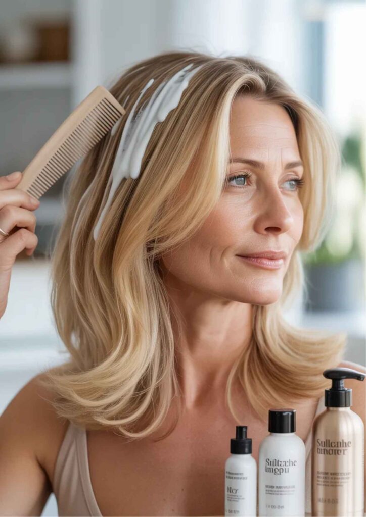 35 Medium Length Blonde Haircuts for Women Over 40 The Definitive Style Guide 9 How to Maintain & Care