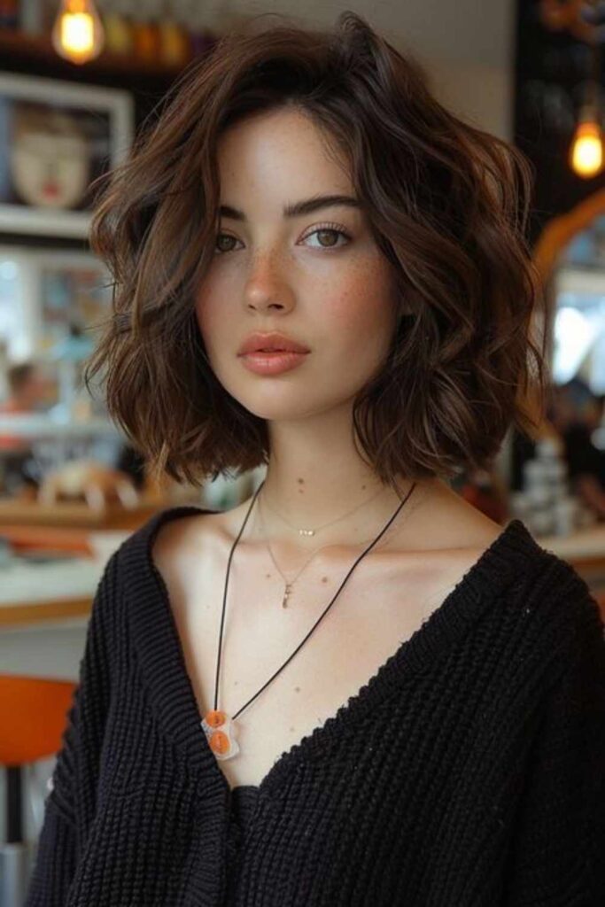 27 Short Wavy Bob Ideas That Look Effortless, Modern, and Wearable in 2026 4 Jaw-Length Wavy Bob for Defined Features