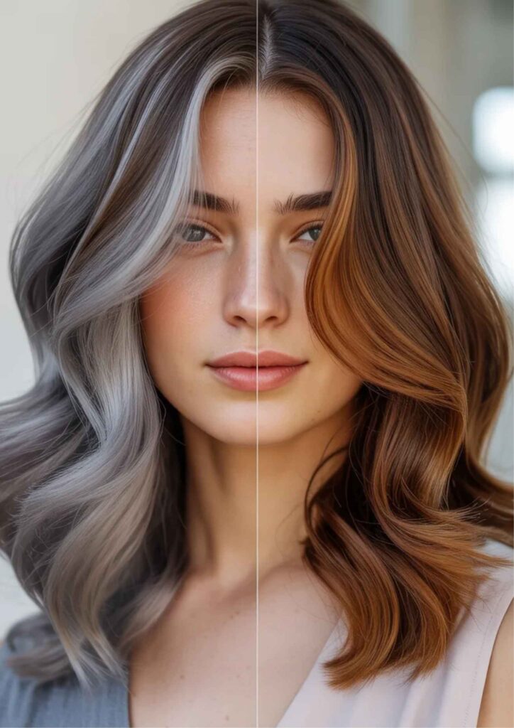 66 Grey Hair with Brown Highlights The Modern Dimension Trend 3 Seasonal Colors & Combinations