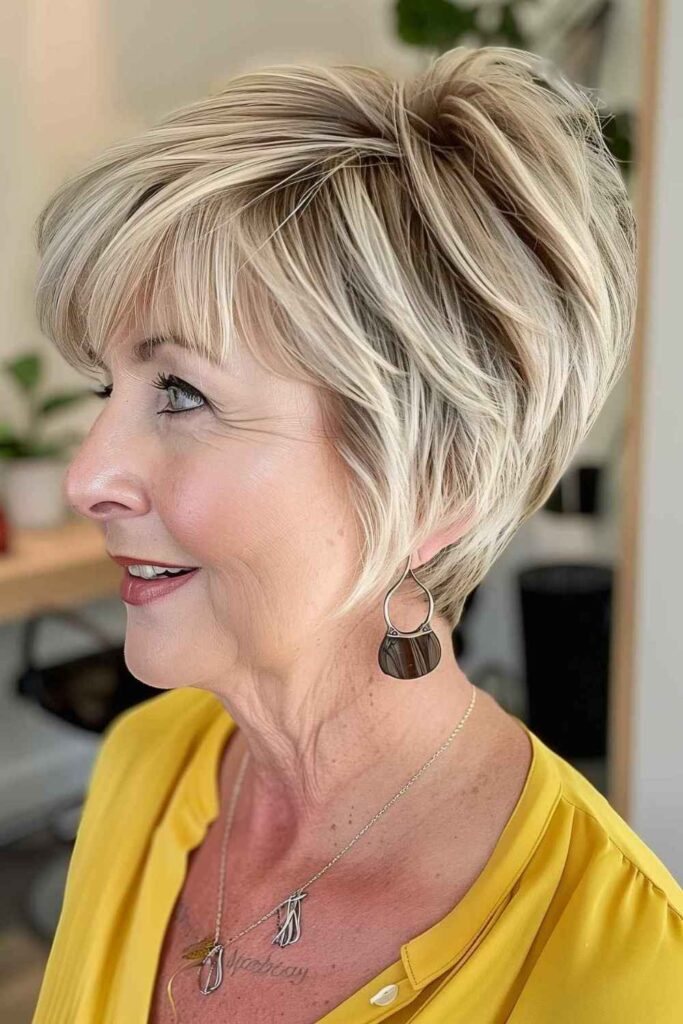 25 Chic Hairstyles for Women Over 60 with Fine Hair in 2026 11 Modern Shag with Subtle Highlights