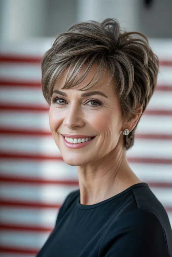 25 Chic Hairstyles for Women Over 60 with Fine Hair in 2026 14 Short Spiky Layers for Modern Edge