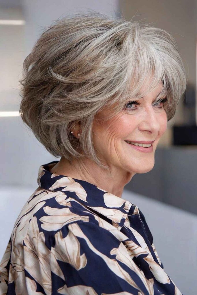 25 Chic Hairstyles for Women Over 60 with Fine Hair in 2026 10 Soft Feathered Layers