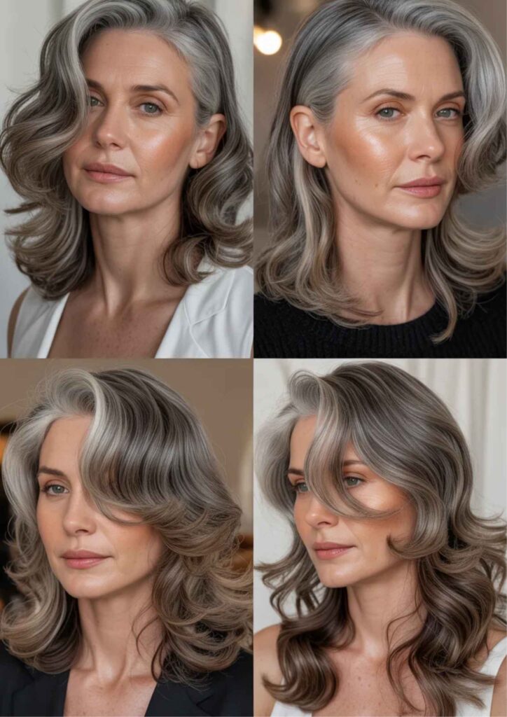 66 Grey Hair with Brown Highlights The Modern Dimension Trend 5 Styling Ideas for Different Occasions
