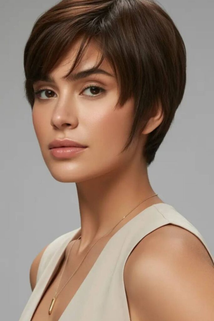 37 Women Over 40 Short Hairstyles That Look Modern, Polished, and Effortless in 2026 3 The Soft Pixie Polished Without Looking Severe