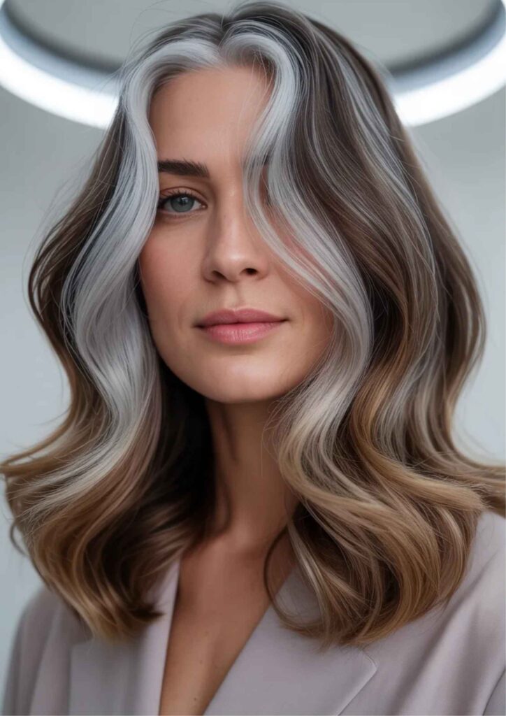 66 Grey Hair with Brown Highlights The Modern Dimension Trend 10 Trend Forecast for the Upcoming Year