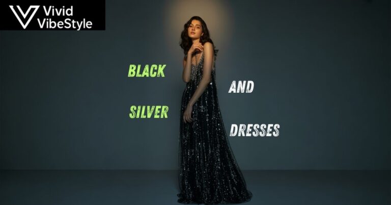 Elegant black and silver dress with sequin detailing, highlighting the timeless and versatile appeal