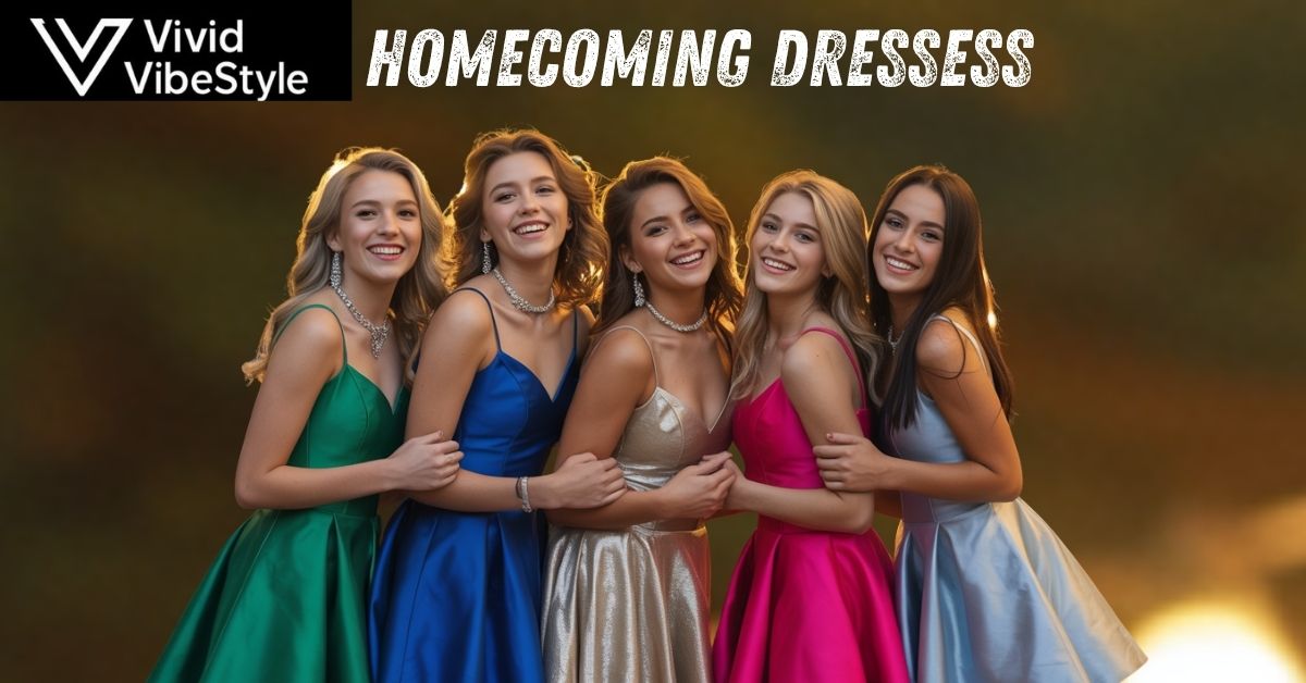 Friends wearing colorful short homecoming dresses in trendy 2025 styles before the school HOCO dance
