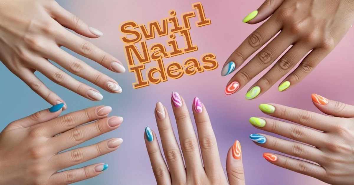 2025 swirl nail ideas showcasing trending designs from minimalist nude swirls to bold neon patterns