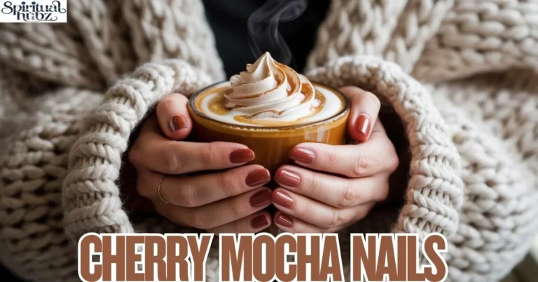 Cherry mocha nails