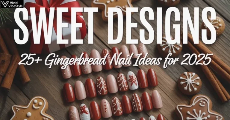 Explore over 25 sweet gingerbread nails designs for 2025 in this festive flat lay inspiration