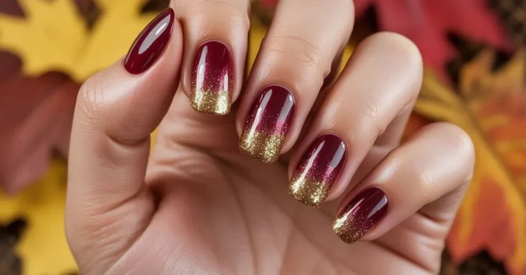 Glitter Fall Nails