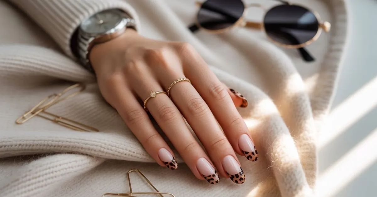 Leopard French Tips