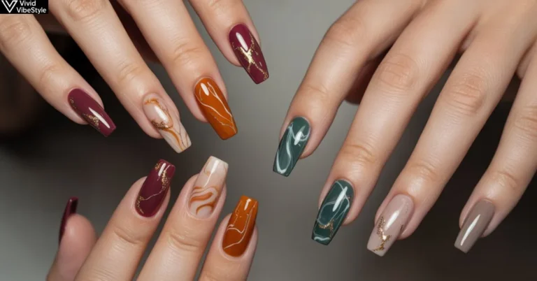 Marble Fall Nails