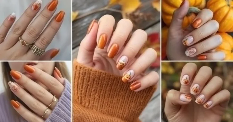 Pumpkin Spice Nails