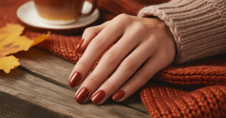 Rust Almond Nails