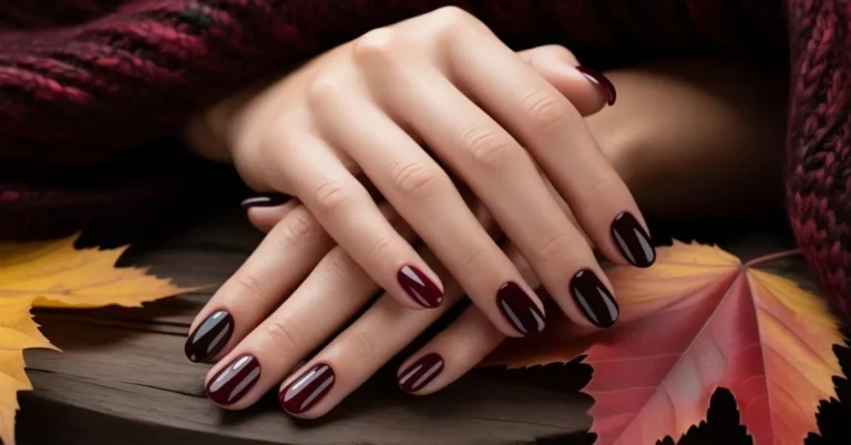 Black Cherry Fall Nails
