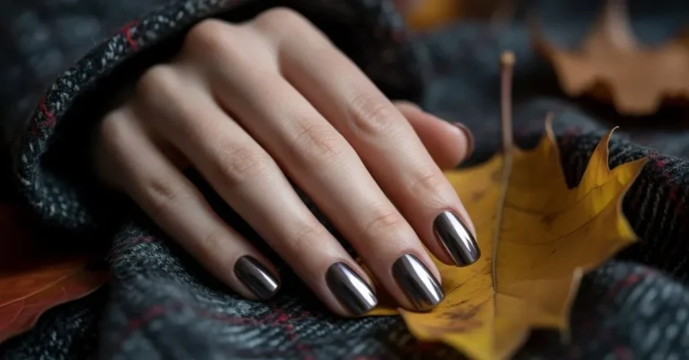 Dark Chrome Fall Nails: Master the Moody Metallic Trend Taking Over 2025 8 Dark Chrome Fall Nails