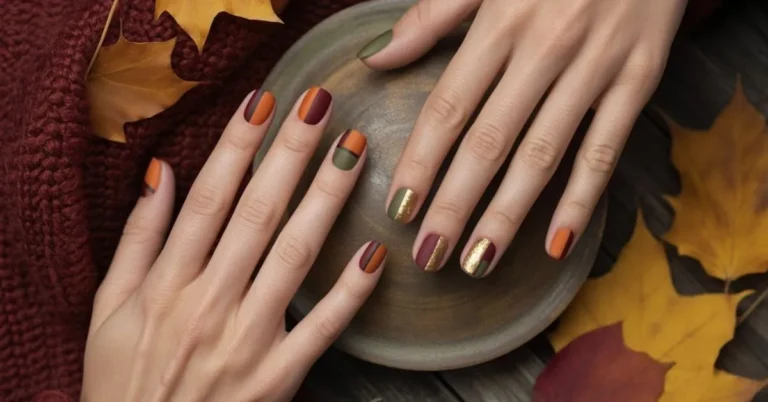 Fall Patchwork Nails