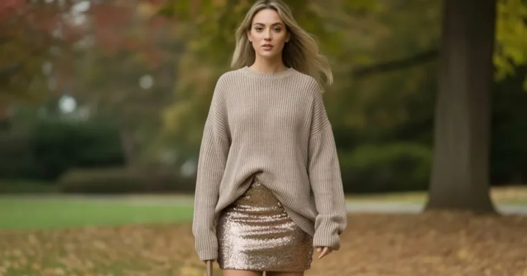 Glitter Accents Fall Outfit: 30+ Sparkling Ways to Shine This Autumn 2025 16 Glitter Accents Fall Outfit