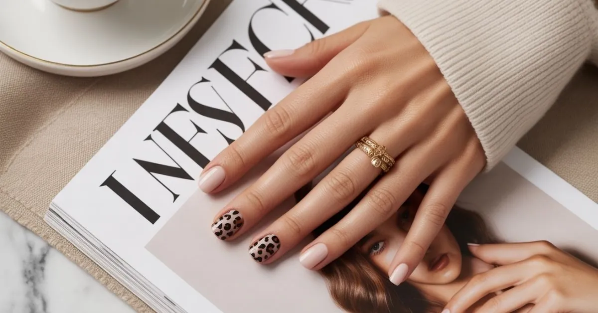 Leopard Print Accent Nails: Master 2025's Chicest Animal Print Trend 1 Leopard Print Accent Nails