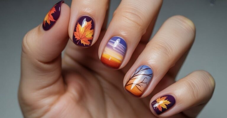 Nature Inspired Nail Art Autumn