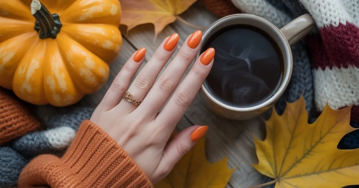 Pumpkin Orange Fall Nails