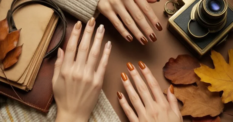Sepia Fall Nails Ideas