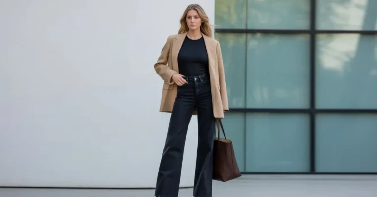 Black Wide Leg Jeans Outfit